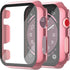 Misxi 2 Pack Hard PC Case for Apple Watch Series 2/3 38mm, Anti-Drop, Scratch Resistant, Lightweight, Rose Pink +