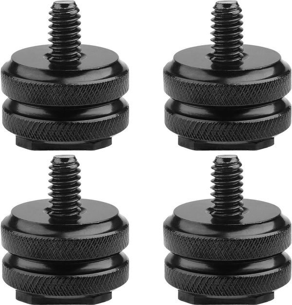 Camera Hot Shoe Mount to 1/4"-20 Tripod Screw Adapter,Flash Shoe Mount for