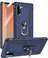 Samsung Galaxy Note 10 Case with HD Screen Protectors, Military-Grade Metal Ring Holder Kickstand, Shockproof Cover