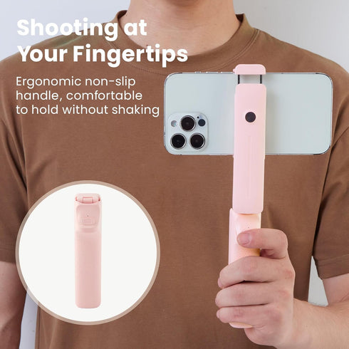 MQOUNY Phone Tripod, Portable Selfie Stick with Remote,Pocket Size Selfie Stick for iphoneMini Travel Compact Phones