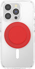 PopSockets Round Phone Grip Compatible with MagSafe, Adapter Ring Included, Wireless Charging Compatible - Basic Rosso