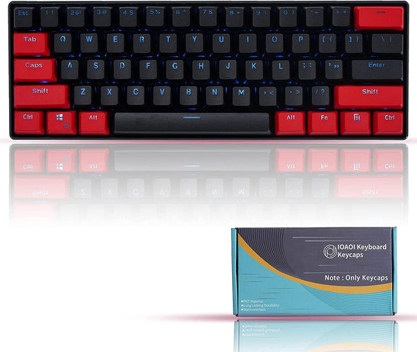 PBT Keycaps 60 Percent, 61 Keycaps OEM Profile Custom Keycaps with Key Puller for Cherry MX Switches