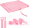 110PCS Adjustable Reusable Cable Ties, 8 1/2" Multi-purpose Hook Loop for Home, Office, Data Centers, Pink
