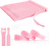 110PCS Adjustable Reusable Cable Ties, 8 1/2" Multi-purpose Hook Loop for Home, Office, Data Centers, Pink