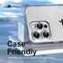 iPhone 15 Pro/Pro Max Camera Lens Protector Bling - 9H Tempered Glass, Metal Ring, Silver Glitter Decoration Accessory.