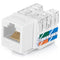 Everest Media Solutions 90° Angled CAT6A Keystone Jack, Slim Profile RJ45 Ethernet Connector, 20-Pack
