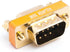DB9 Null Modem Adapter Male to Female, Slimline Data Transfer Serial Port Adapter, Gold Plated 2 Pack