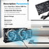 120mm 5V, 3-Degree Quiet Dual USB Fan Dual-Ball Bearings, USB Fan with L/M/H Speed Controller High Airflow Cooling Fan