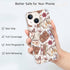 Aesthetic Butterfly Book Phone Case for iPhone 15 Plus, Vintage Brown Trendy Cool Girl Boy Silicone Shockproof TPU