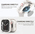 2 in 1 Waterproof Bling Case for Apple Watch, 40mm Screen Protector SE Series 6/5/4, Women Glitter Diamond Bumper