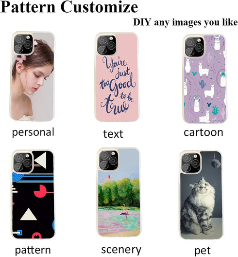 JUSTRY 5PCS Clear Sublimation Blanks Phone Case - Bulk Covers for Apple iPhone 13 Pro, Easy to DIY, 2 in 1 TPU