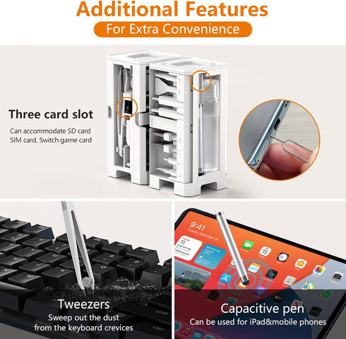 GintaXen Cell Phone Cleaning Kit, iPhone Cleaning Kit for Charging Port Cleaner Keyboard Cleaning Kit