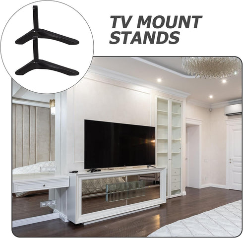 Uonlytech Tabletop TV Base Replacement TV Stand Bracket with Screws Universal Desktop Mount Support for Home and Office
