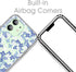 for iPhone 12 Case and iPhone 12 Pro Case Clear 6.1 Inch with Pattern Design, Protective Slim TPU Cover + Shockproof Bumper for Women and Girls (Tiny Flowers/Blue)