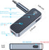 KAIY Bluetooth 5.3 Transmitter Receiver, Aux Bluetooth Adapter for Car, TV, Headphones, Home Stereo