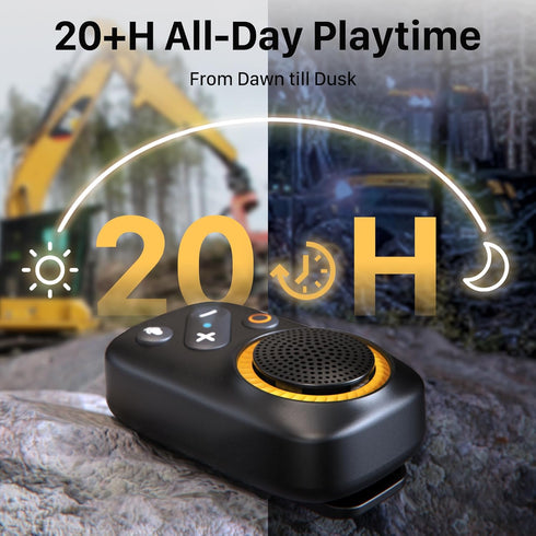 AA AUDIO ACCESSORY 800mAh 20 120dB Wearable Bluetooth Speaker Clip On-Upgraded Battery for Hours Playtime, Waterproof