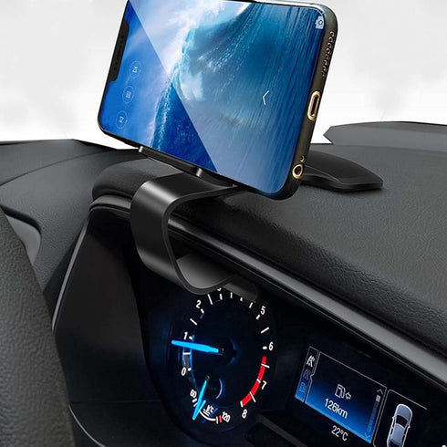 Dashboard Phone Mount Clamp, Universal POM and Silicone Non Skid Car Phone Stand for 3-6.5in