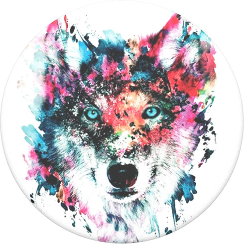 PopSockets 800394 PopGrip - Expanding Stand and Grip with Swappable Top - Wolf