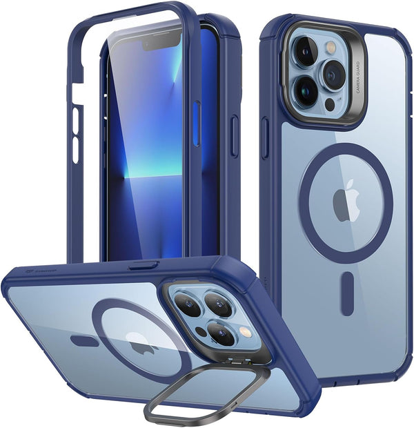 ESR Magnetic Case for iPhone 13 Pro Max, Full-Body Military-Grade Drop Proof with Built-in 9H+ Tempered Glass Screen