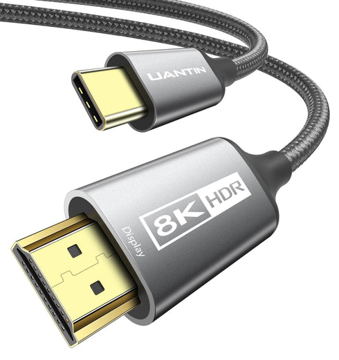 UANTIN USB C to HDMI 2.1 Cable 8K@60Hz, 4K@144Hz/120Hz, 48Gbps, HDCP2.3, Dynamic HDR,