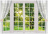 Allenjoy 7x5ft Spring Window Scenery Photography Backdrop - White Windowsill Floral Green Forest for Baby Photo Shoot