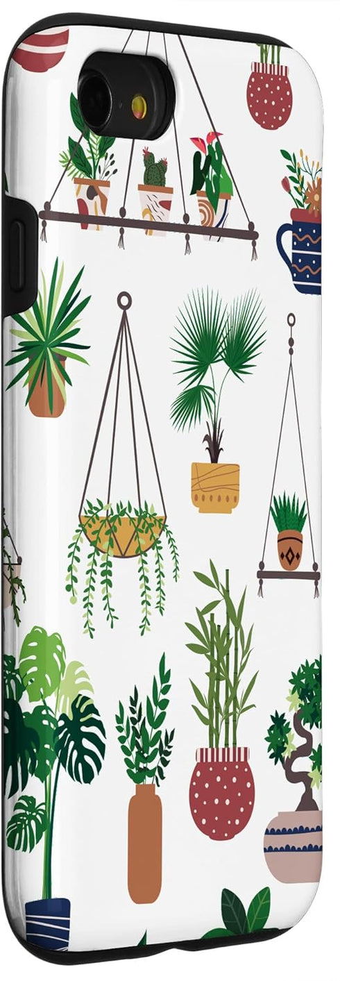 Boho Nature Art Case for iPhone SE (2020) / 7 / 8 - Indoor and Outdoor Plant Illustrations