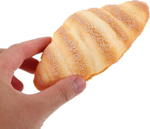 3pcs Set, Realistic Fake Bread Loaves Lifelike Simulated Croissant Models for Photography, Bakery Display, and Kitchen