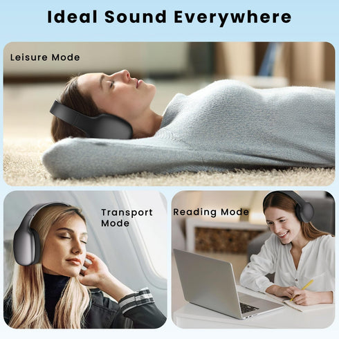 CIRICO BaseTone 5.3, 20H Wireless Over-Ear Headphones, Bluetooth Playtime, Deep Bass, Foldable Lightweight Design