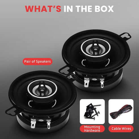 Pyle 2-Way Universal Car Stereo Speakers - 120W 3.5 Inch Coaxial Loud Pro Audio Speaker for Vehicle Door/Side Panel