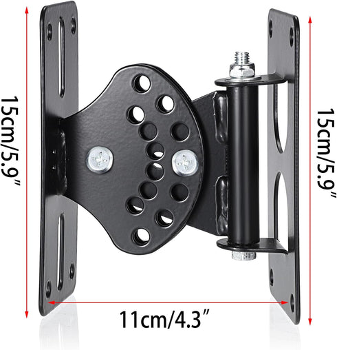 JUXYES Heavy Duty Surround Sound Speaker Wall Mount Bracket, Swivel Mounting for 8" 10" 12" 15" Speakers, Pair