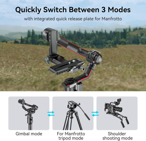SmallRig 5" Quick Release Plate for Manfrotto-Type, Compatible with DJI RS 4/RS 4 Pro/RS 2/RSC 2/Ronin-S/RS 3/RS 3 Pro
