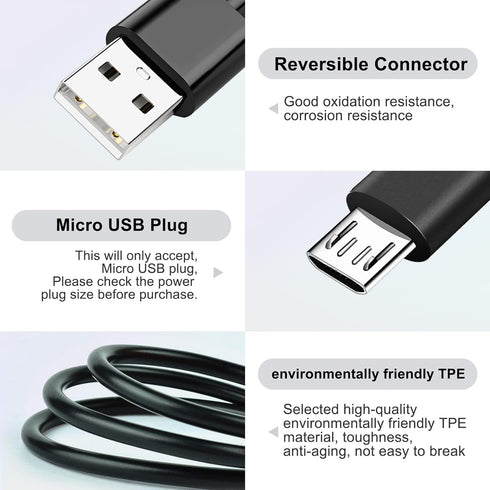 Micro USB Power Cord Adaptor Charger Compatible for Roku Streaming Stick, Roku Express Plus, Roku Premier/Plus, Roku