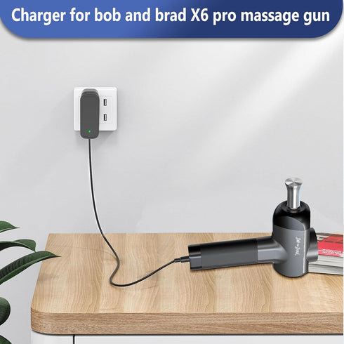 Charger for Bob and Brad Pro Massage Gun Compatible with BOB and Brad X6 Pro Massage Gun Deep Tissue Percussion Professional Muscle Massage Gun Power Adapter