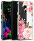 Floral Clear Pretty Phone Case for LG G8 ThinQ (2019 Release), Flower Design Transparent Slim Soft Drop Proof Cover