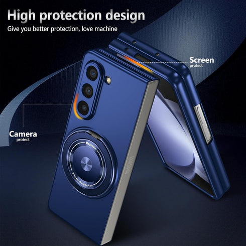 Magnetic Galaxy Z Fold 5 5G Case - Lightweight, Slim Fit Drop Protection, Shockproof Cover, Blue