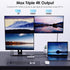 WAVLINK 4K 3 USB-C Quad Display Docking Station, Triple Monitor Laptop Dock Hub for Windows, Dual HDMI + DisplayPort +