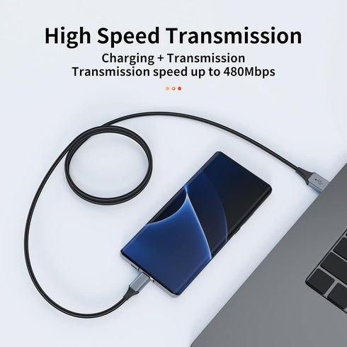 USB C Cable 3-Pack (3ft/6ft/6ft) - Fast Charger Cord, Nylon Braided, Compatible with iPhone 15/Plus/Pro/Pro Max, Galaxy