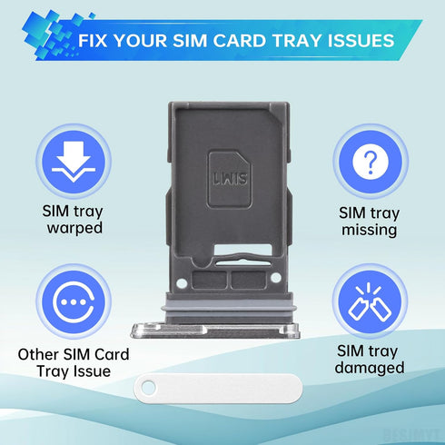 S24 S24 SM-S921U SM-S921U1 Sim Card Tray Replacement for Samsung Galaxy (Single SIM Version) Marble Grey Card Tray Slot