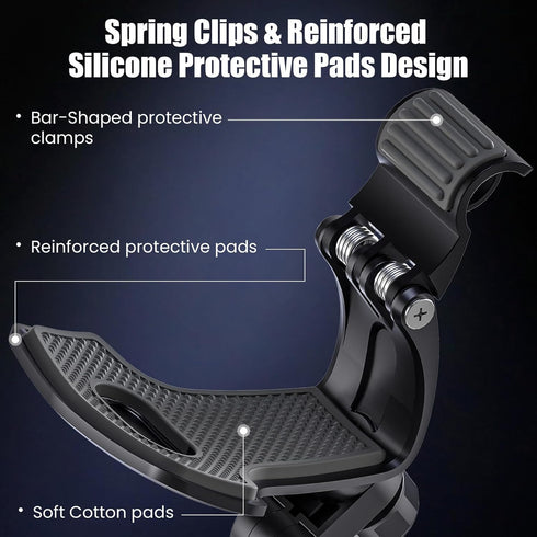 Jawhalt 360 4-7.2 Inch Universal Dashboard Cell Phone Holder Mount with Rotation Multifunctional Clip on Phone Holder