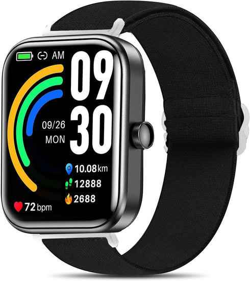 Compatible for TOZO S3 Smart Watch Band, Stretch Elastics Nylon Adjustable Replacement Strap for TOZO S3, S5