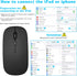 Rechargeable Bluetooth Keyboard and Mouse Combo Ultra Slim Full-Size Keyboard and Ergonomic Mouse for Bluetooth Devices