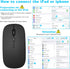Bluetooth Mouse, Rechargeable Wireless Mouse for Samsung Galaxy S22 S23 Ultra S24 Bluetooth Wireless Mouse Designed for Laptop/PC/Mac/iPad pro/Computer/Tablet/Android - Black
