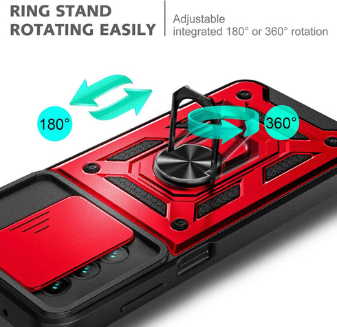NZND Case for Samsung Galaxy A13 5G with Tempered Glass Screen Protector, Full-Body Protective Military-Grade