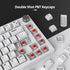 Guffercty kred 128 Keys Minimalist White Keycaps, XDA Profile Dye-sub PBT Keyboard Caps for 60% 65% 75% 96% Mechanical