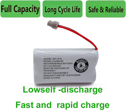 BT1015 BT1007 Cordless Phone Battery - Compatible for Uniden DCX150 DECT1500 D1484 (3 Pack)