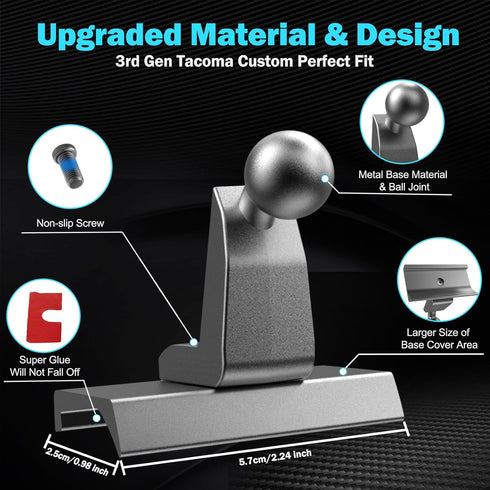 Kaishengyuan 2016 2017 2018 2019 2020 2021 2022 2023, 3rd Upgraded Car Phone Holder for Toyota Tacoma Gen Tacoma
