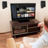 WALI Speaker Wall Mounts, Dual Side Clamping Bookshelf Mounting Bracket for Large Surrounding Sound Speakers, Holds up