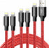 cugunu iPhone Charger, 5 Pack 3/3/6/6/10FT Apple MFi Certified USB Lightning Cable Nylon Braided Fast Charging Cord