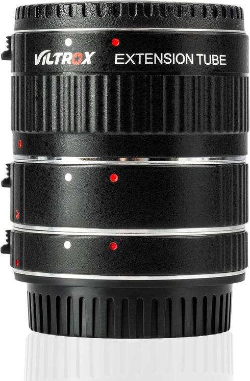 VILTROX DG-C Metal Mount Auto Focus Macro Extension Tube Set Adapter Ring (12mm+20mm+36mm) for Canon DSLR EF/EF-S Lens