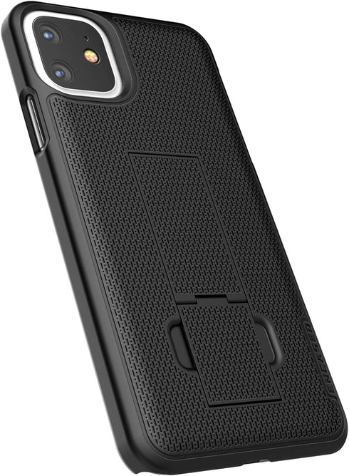 ENCASED 11 iPhone Belt Clip Case (DuraClip Series) Ultra Slim Cover with Holster (Black)